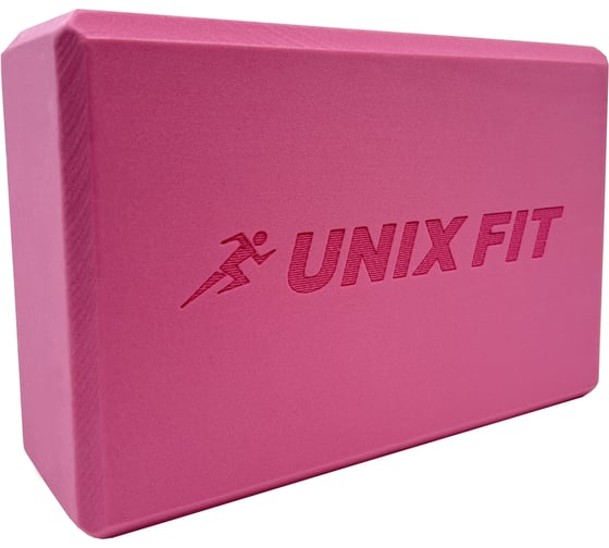 Блок для йоги и фитнеса UNIXFIT 200 г, 23x15x7 см, розовый YBU200GPK