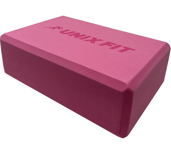 Блок для йоги и фитнеса UNIXFIT 200 г, 23x15x7 см, розовый YBU200GPK