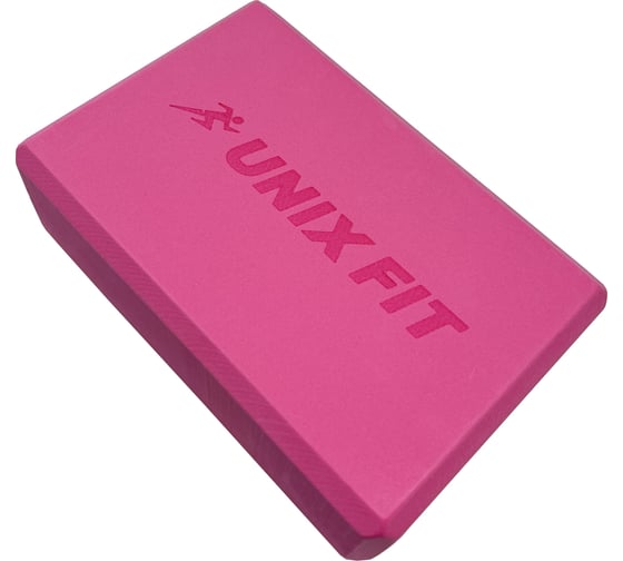 Блок для йоги и фитнеса UNIXFIT 200 г, 23x15x7 см, розовый YBU200GPK