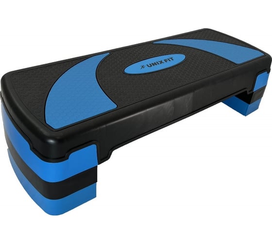 Степ-платформа для фитнеса UNIXFIT 3 уровня, 80 см, голубой SPU80WBE 1