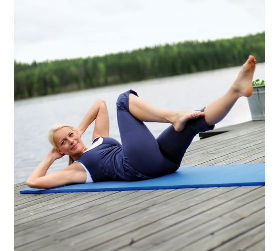 Гимнастический мат SISSEL Gym Mat 15 мм, 180x60x1,5 см, синий SI 200.001.5 00-00-00