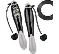 Скакалка с электронным счетчиком прыжков, 300 см, черная SPRPWCBL