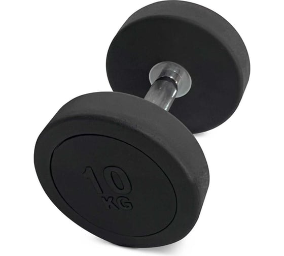 Гантель UNIXFIT PRO круглая обрезиненная 10 кг DBRND10PBK 1