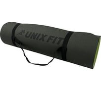 Коврик для йоги и фитнеса UNIXFIT двусторонний, 180x61x0,8 см, двуцветный, зеленый YMU8MMGN