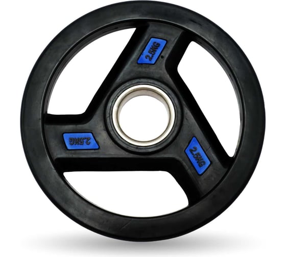 Диск обрезиненный c хватом UNIXFIT PRO 2,5 кг, 51 мм DG2_5RUBPBL 1