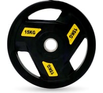 Диск обрезиненный c хватом UNIXFIT PRO 15 кг, 51 мм DG15RUBPYL