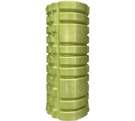 Ролик массажный для йоги и фитнеса UNIXFIT 33 см, зеленый FRU33CMGN