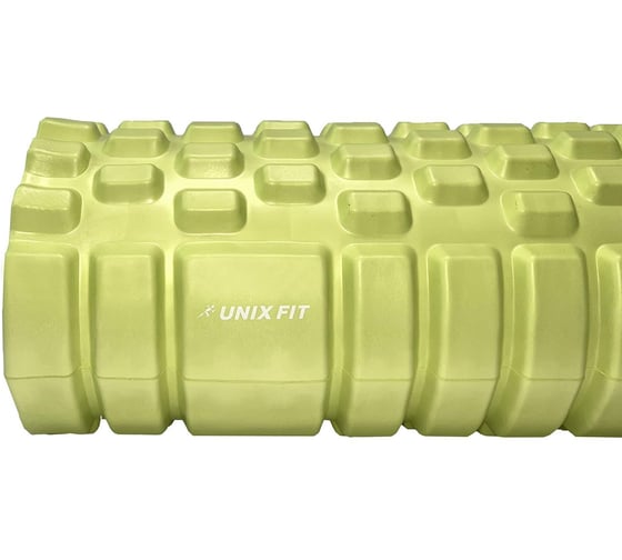 Ролик массажный для йоги и фитнеса UNIXFIT 33 см, зеленый FRU33CMGN