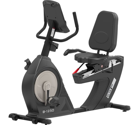 Горизонтальный велотренажер UNIXFIT B-1250 PRO 7" LCD RBB1250LCD7
