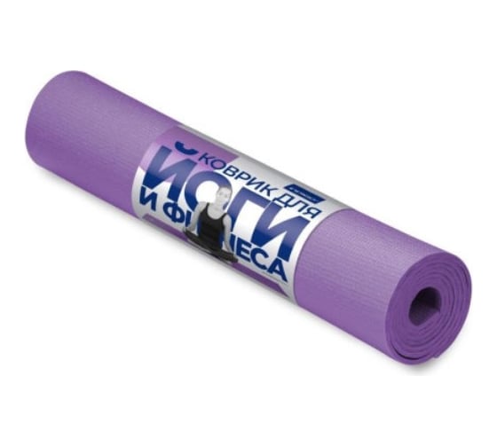 Коврик для йоги и фитнеса INDIGO PVC 173х61х0.3 см YG03 фиолетовый