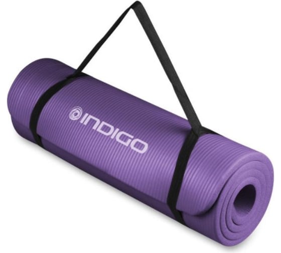 Коврик для йоги и фитнеса INDIGO NBR 173х61х1.5 см IN194 сиреневый
