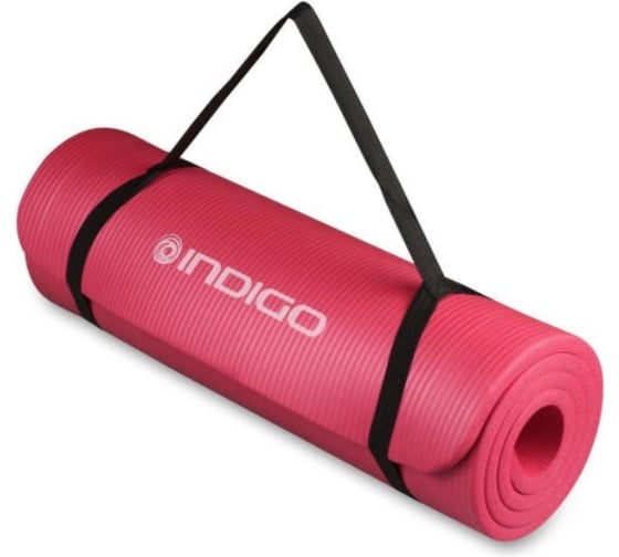 Коврик для йоги и фитнеса INDIGO NBR 173х61х1 см IN104 цикламен