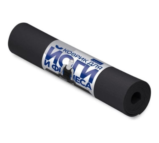 Коврик для йоги и фитнеса INDIGO PVC 173х61х0.3 см YG03 черный