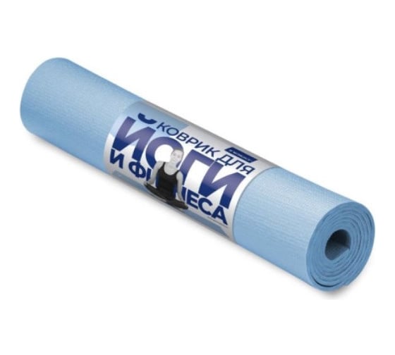 Коврик для йоги и фитнеса INDIGO PVC 173х61х0.3 см YG03 голубой