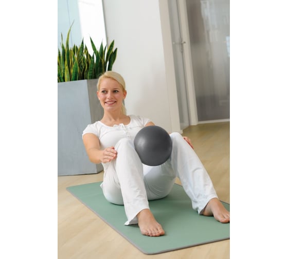 Пилатес-мяч SISSEL SI Pilates Soft Ball, диаметр 26 см, серый металлик 310.035 00-00-00