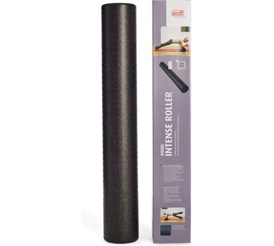 Ролик для пилатеса SISSEL SI Pilates Intense Roller,длина 100 см, повышенная жесткость, черный 310.016 00-00-00