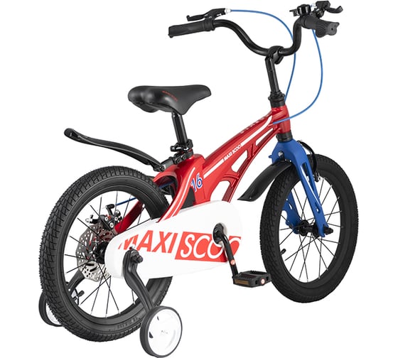 Двухколесный детский велосипед MAXISCOO Cosmic Стандарт, 16 дюймов, Красный MSC-C1613