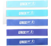 Резинки для фитнеса UNIXFIT 5 цветов, синий LBU5PCSBE