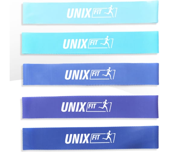 Резинки для фитнеса UNIXFIT 5 цветов, синий LBU5PCSBE 1