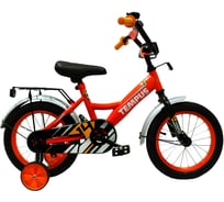 Велосипед Tempus Kid 14" цв.ярко-оранжевый/белый