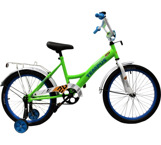 Велосипед Tempus Kid 20" цв.ярко-зеленый/синий 1