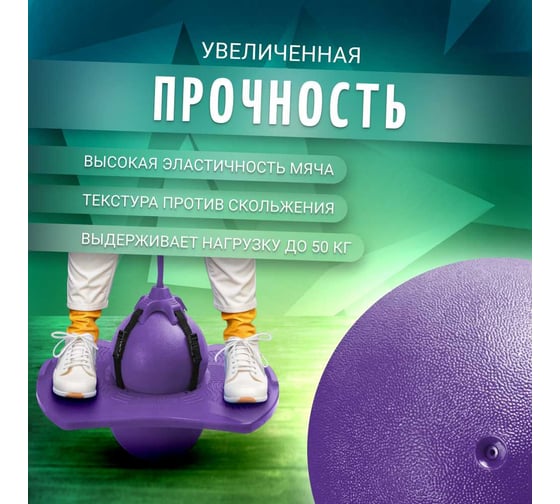 Мяч Nonstopika Action фиолетовый с держателем NMY8