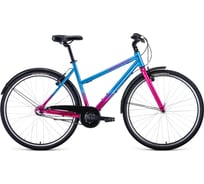 Велосипед FORWARD CORSICA 28 28, 3 скорости, рост 500 мм, 2020-2021, голубой/розовый 1BKW1C383003