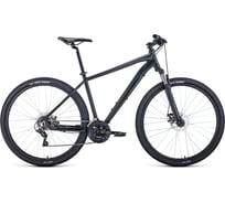 Велосипед FORWARD APACHE 29 20, disc 29, 21 скорость, рост 19, 2020-2021, черный матовый/черный RBKW1M69Q008