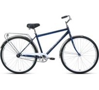 Велосипед FORWARD DORTMUND 28 10 28, 1 скорость, рост 19, 2020-2021, темно-синий/белый RBKW1C181004