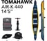 Надувной каяк Aqua Marina "Tomahawk AIR-K440" 440x78см, насос, сиденье, киль, рюкзак, до 210кг AIR-K 440 2