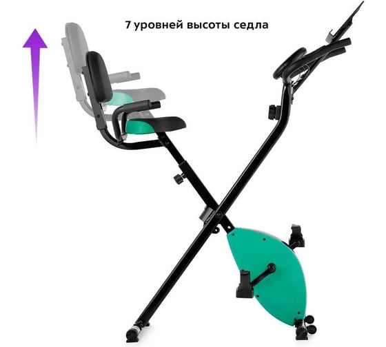 Велотренажер KITFORT черно-зеленый КТ-4006-2