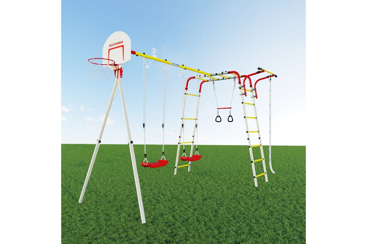 Дачный комплекс Romana Акробат 2 + пластиковые качели R 103.19.05 NEW  СГ000005175