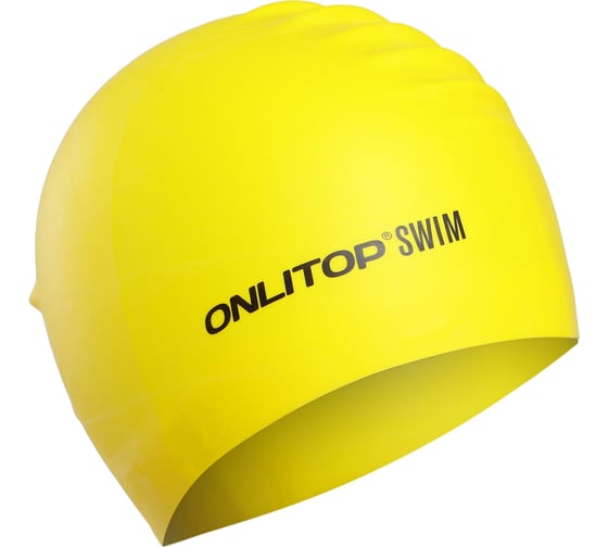 Шапочка для плавания ONLITOP для длинных волос, цвет желтый 3867720