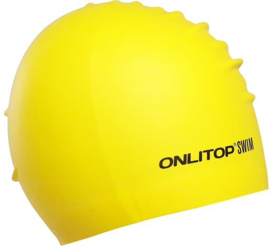 Шапочка для плавания ONLITOP для длинных волос, цвет желтый 3867720