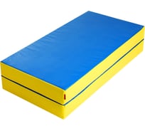 Мат ONLITOP 100х100х10 см, 1 сложение, винилискожа, цвет синий/жёлтый 4250666
