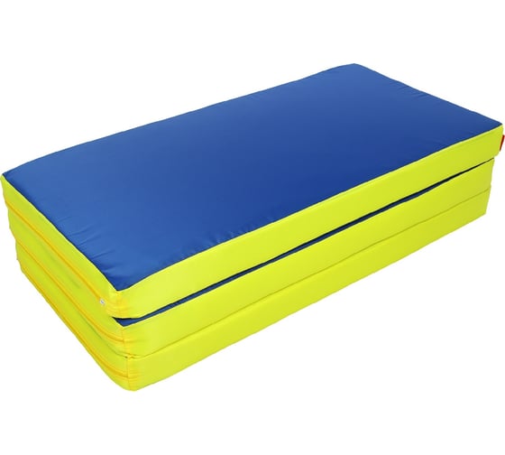 Мат ONLITOP 100x150x8 см, 2 сложения, oxford, цвет синий/жёлтый 3877666