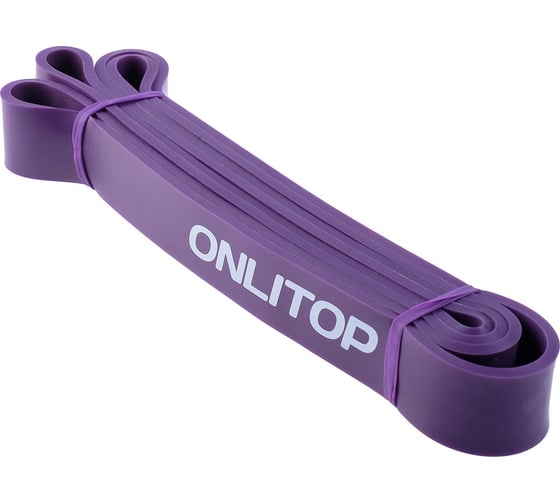 Многофункциональный ленточный эспандер ONLITOP 15-40 кг, 208х3.2х0.45 см, фиолетовый 4128419