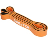 Многофункциональный ленточный эспандер ONLITOP 11-36 кг, 208х2,9х0,45 см, цвет оранжево-черный 4597298