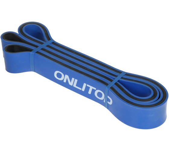 Многофункциональный ленточный эспандер ONLITOP 15-40 кг, 208х3,2х0,45 см, цвет сине-черный 4597299 1