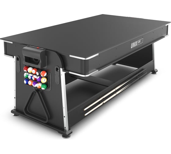 Игровой стол UNIXline Трансформер 4в1 204x112 cм, Black GTM204X112BK