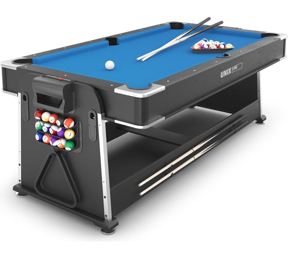Игровой стол UNIXline Трансформер 4в1 204x112 cм, Black GTM204X112BK