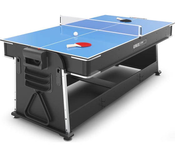 Игровой стол UNIXline Трансформер 4в1 204x112 cм, Black GTM204X112BK