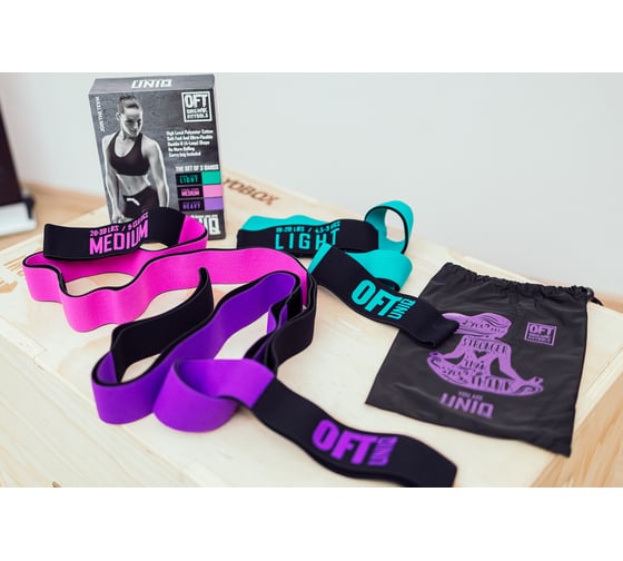 Набор из 3 тканевых эспандеров Original FitTools UNIQ FT-UNIQ