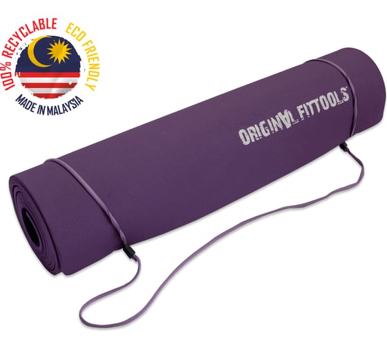 Коврик для йоги Original FitTools 1900х600х6 мм, фиолетовый FT-YGM-6TPE (LAKSHMI)