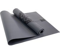 Коврик для йоги Original FitTools 2.5 мм, серый, в сумке с ремешком FT-TYM025-GY