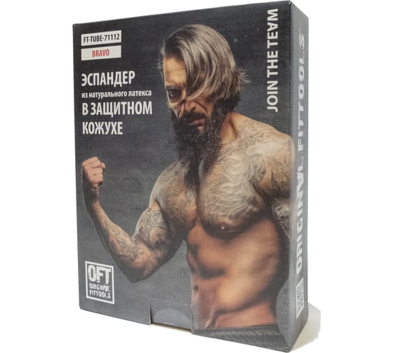 Эспандер Original FitTools 120 см, в защитном кожухе MEDIUM FT-TUBE-71112
