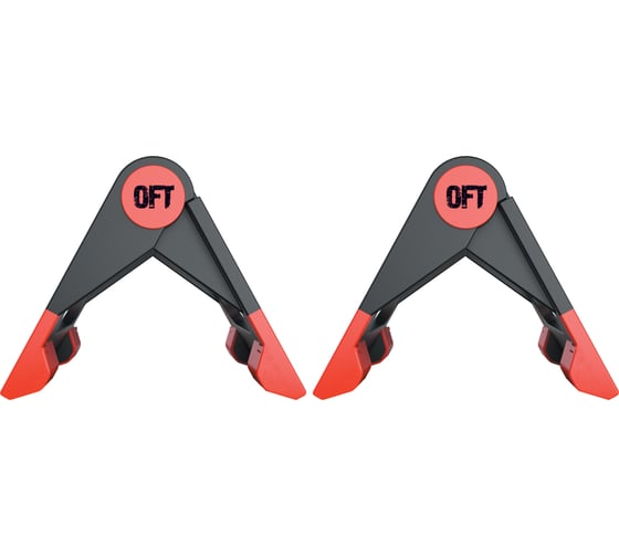 Складные упоры для отжиманий Original FitTools черно-красные FT-PUB-RD
