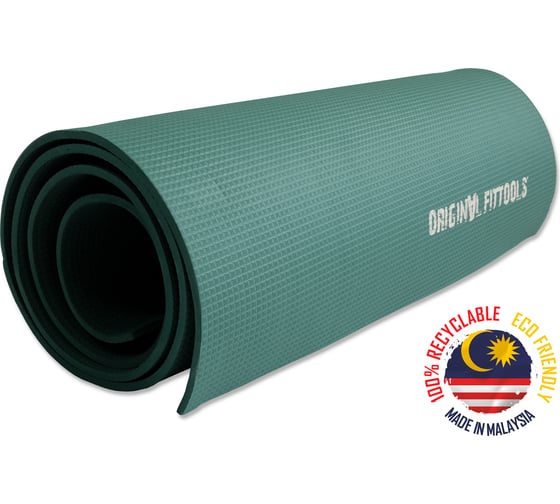 Мат для аэробики Original FitTools 6 мм, зеленый FT-MPM6GN SATI