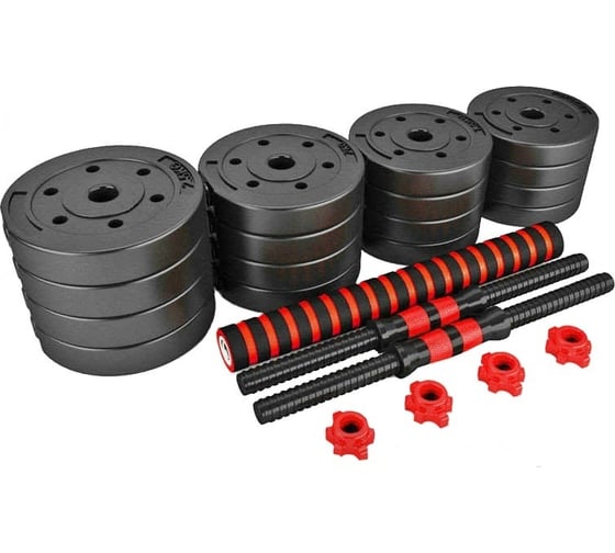 Гантели разборные с грифом URM 2 шт х 15 кг, 30 кг B00203