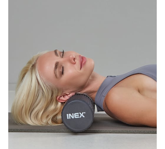 Массажный ролл INEX EVA Foam Roller Фельденкрайз, длина 90 см, диаметр 10 см, черный NL IN-8230-10 10-90-BK